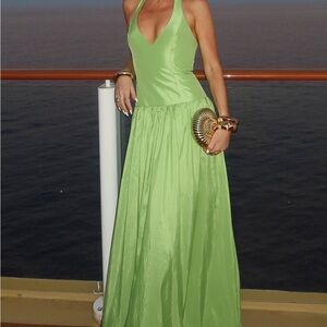 Show Me Your MuMu Vibrant Green Maxi Dress